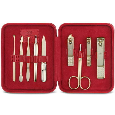 

【Jingdong Supermarket】 777 Nail Knife Set Nail Clamp Clamp Set 9pcs NTS-2011G Red (Import)