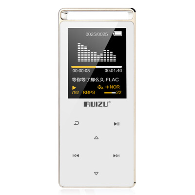 

RUIZU D01 16G white sports portable learning English touch student MP3MP4 lossless music player with screen mini