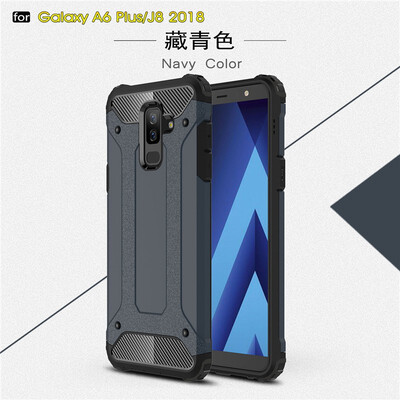 

Fivice Samsung Galaxy J8 2018 case Luxury Silicone Diamond Armor PC Hard Shell Phone Case