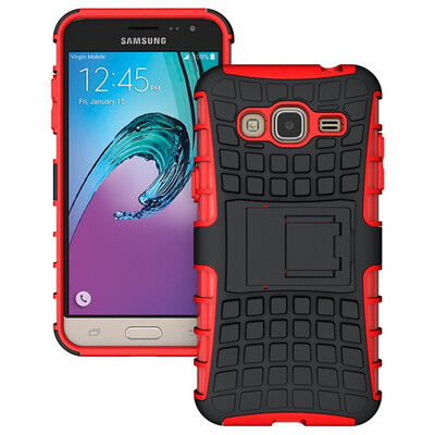 

Fivice Samsung J3 2016J3 Case TPU anti-fall tire pattern back clip bracket phone case