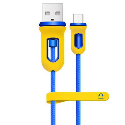 

Snowkids Warriors Armor Series Micro USB Interface Эндрюс Мобильный телефон Кабель для передачи данных / Линия зарядки (юбилейная версия 2016 года) 1,5 м Синий Желтый для Samsung / Huawei