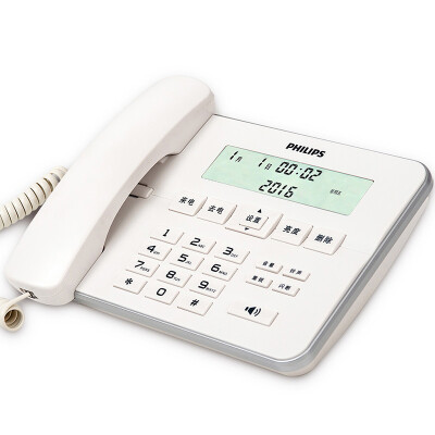 

Philips (PHILIPS) CORD218 Caller ID телефон домашний стационарный / широкоэкранный рабочий офис стационарный / старый телефон (белый)