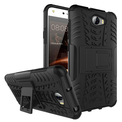 

Fivice Huawei Y5 2018 Case TPU anti-fall tire pattern back clip bracket phone case