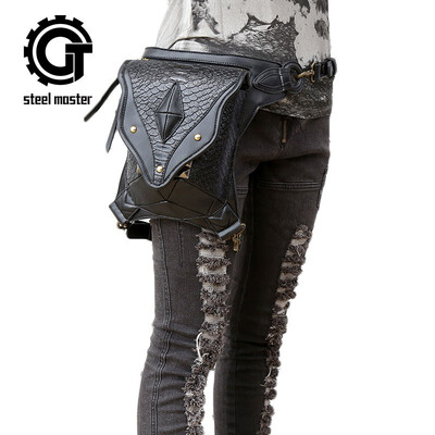

Rock Leather Vintage Gothic Steampunk Handbag Waist Pack Shoulder Bag Retro Leg Bag