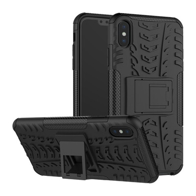 

Fecoprior Case for iPhone  Max Back Cover Stand Silicon TPU PC Armor Heavy Rugged Phone Celulars Fundas Coque