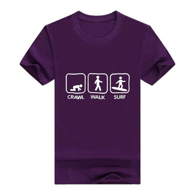 

Crawl Walk Surf Funny Cute Beach Ocean Toddler Gifts Mens T-Shirt