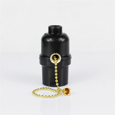 

E26 Black Single Screw Plastic Zipper Switch Lamp Holder
