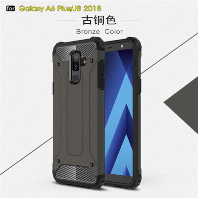 

Fivice Samsung Galaxy J8 2018 case Luxury Silicone Diamond Armor PC Hard Shell Phone Case