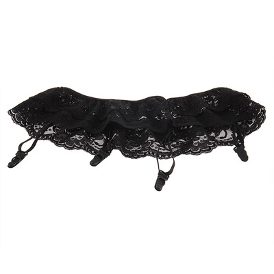 

Sexy Lady 2 слоя цветочные кружева подвязки Белье Юбка Чулок Suspender