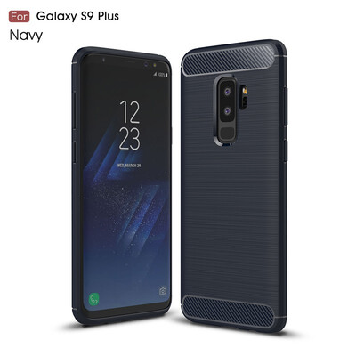 

Fivice Samsung Galaxy S9 plus case Luxury brushed carbon fiber TPU soft shell