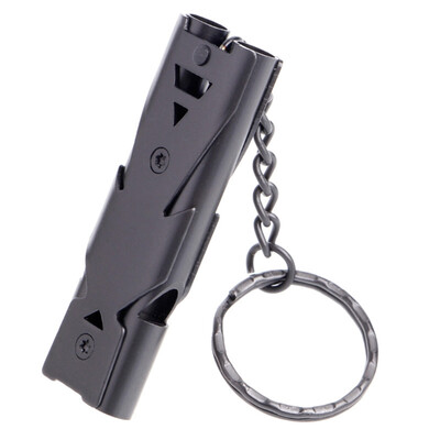 

Stainless Steel Life Saving Emergency SOS Survival Whistle Double Tube High db Outdoor Whistles Keychain Camping Hiking Rescue Tra