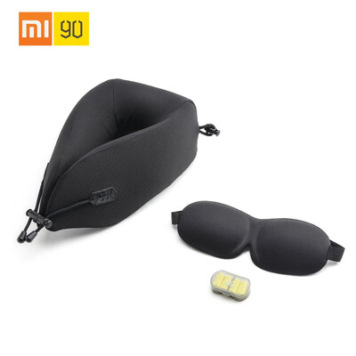 

Xiaomi 90Fun Travel Set 3pcs Pillow Earplugs Eye Mask Memory Cotton Soft Portable Neck Pillow Ear plugs Eye Mask For Traveling