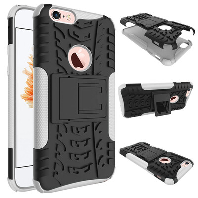 

Fivice iPhone 66S Case TPU anti-fall tire pattern back clip bracket phone case