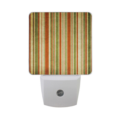 

ALAZA LED Night Light With Smart Dusk To Dawn SensorTribal Striped Pattern Plug In Night Light