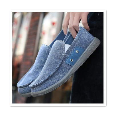 

Denim teen male lazy one pedal old Beijing cloth shoes winter wild solid color low set foot lazy shoes