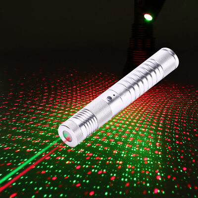 

U\King ZQ-J32 650nm Red 532nm Green Laser Pointer Torch Pen