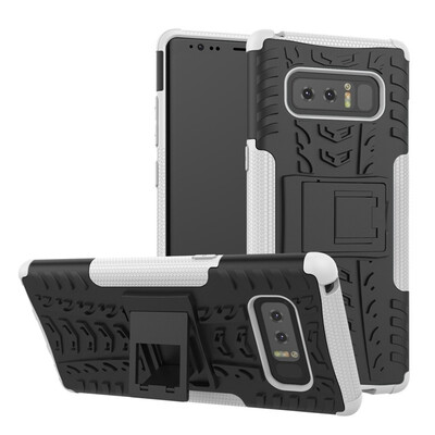 

Fivice Samsung Note 8 Case TPU anti-fall tire pattern back clip bracket phone case