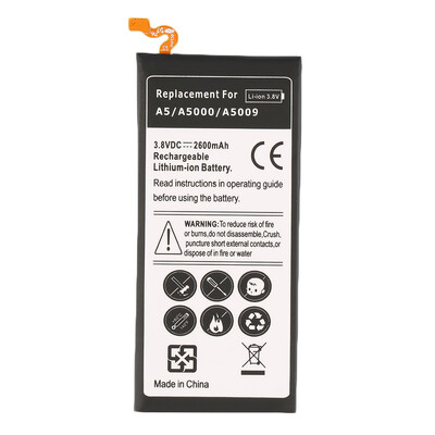 

Качество черный 2600mah литий-ионная аккумуляторная батарея для Samsung А5/A5000/A5009