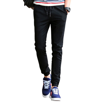 

(MSEK) XK3208 Men's Korean casual pants Fashion Slim Pants Pants Trousers Trousers Black 34