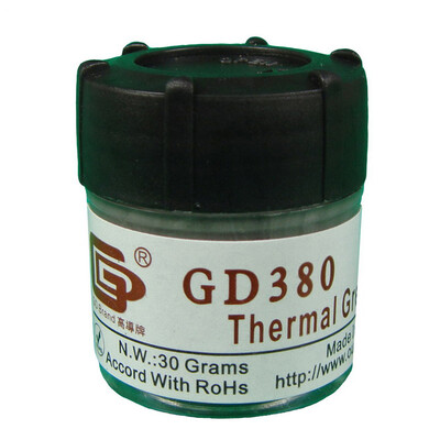 

GD Brand GD380 Thermal Paste Grease Silicone Heat Sink Compound Gray Net Weight 30 Grams For GPU LED CPU Cooler Can Packaging CN30