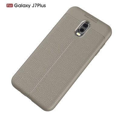 

Fivice Samsung Galaxy J7 plus case Luxury leather TPU silicone anti-fall soft shell phone case