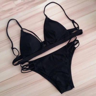 

US 2017 Sexy Women Push-up Bikini Set Bandage Swimsuit Swimwear Beachwear Suit