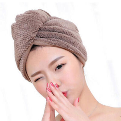 

Turban Twist Dry Shower Microfiber Hair Wrap Towel Drying Bath Spa Head Cap HatR
