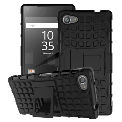 

Fivice Sony Z5 MiniZ5 Compact Case TPU anti-fall tire pattern back clip bracket phone case