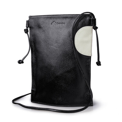 

Banpo decorated family bampo simple fashion art retro hit color leisure wild mini first layer of cowboy lady Messenger bag A320113042 sky blue 420