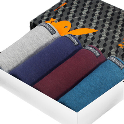

PLAYBOY Men's Underwear 4 Pack Gift Set Boxer Briefs