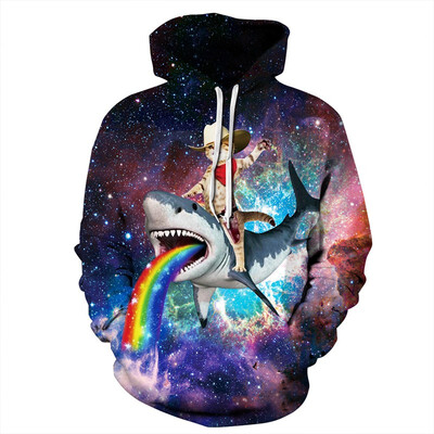 

QYDM0250Mens Hoodie 3D Printed Women Pullover Sweater