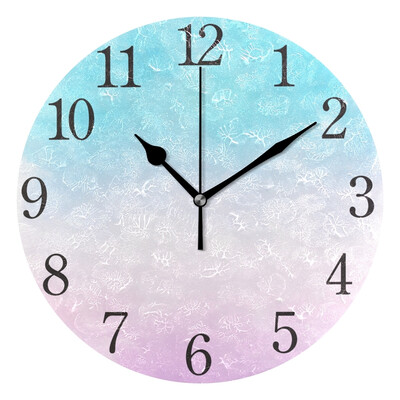 

Wall Clock Arabic Numerals Design Pink And Blue Round