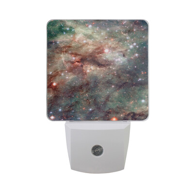 

ALAZA LED Night Light With Smart Dusk To Dawn SensorGalaxy Stars Colorful Universe Plug In Night Light