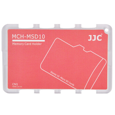 

JJC MCH-MSD10CN ультратонкий держатель карты памяти SLR камера держатель карты памяти TF карта цифровой переносной карты памяти пакет розового карточного картриджа (можно положить 10 MSD / TF карт)