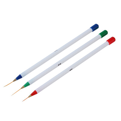 

3pcs Nail Art Design Painting Dotting Detailing Striping Liner Pen Brush Set