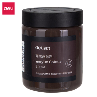 

Deli deli 300ml art painting acrylic paint hand-painted wall painting acrylic paint large bottle outdoor painted textile pigment 73875 raw brown