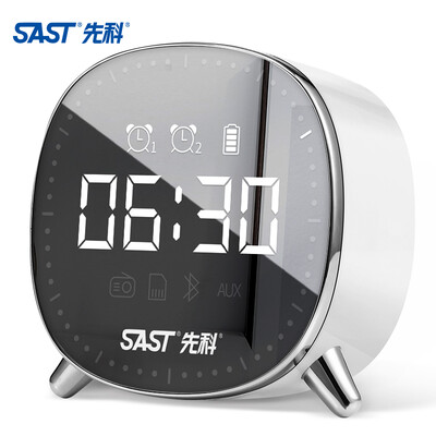 

SAST wireless Bluetooth speaker Q1 pink smart clock double alarm clock subwoofer mini mobile computer small stereo desktop