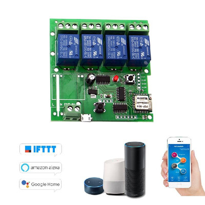 

eWeLink Smart Remote Control Wireless Switch Universal Module 4ch DC 5V Wifi Switch