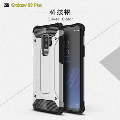 

Fivice Samsung Galaxy S9 plus case Luxury Silicone Diamond Armor PC Hard Shell Phone Case