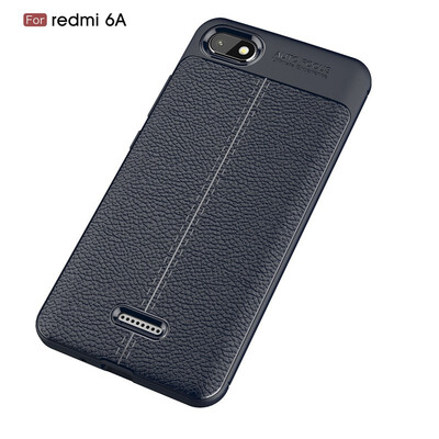 

Fivice Xiaomi Redmi 6A case Luxury leather TPU silicone anti-fall soft shell phone case