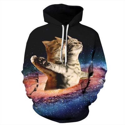 

QYDM0252Mens Hoodie 3D Printed Women Pullover Sweater