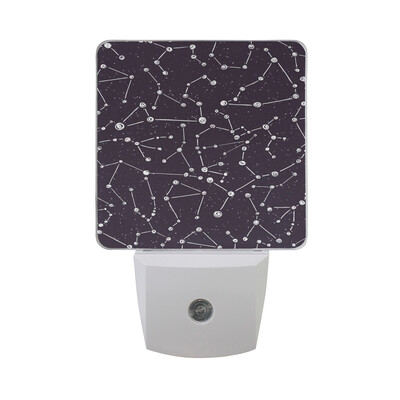 

ALAZA LED Night Light With Smart Dusk To Dawn SensorSpace Universe Galaxy Abstract Natural Plug In Night Light