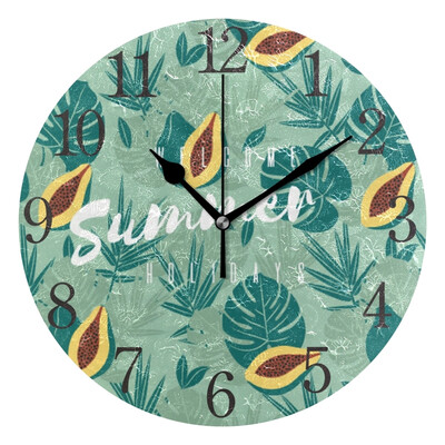 

Wall Clock Arabic Numerals Design Welcome Summer Round