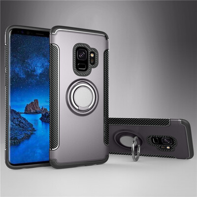 

Fecoprior Back Cover For Samsung Galaxy S9 Case Car Holder Stand Hard PC Silicon Ring Suction Bracket Celulars