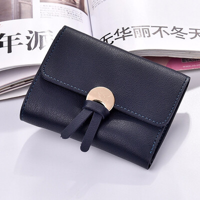 

Ladies simple female short refreshing female three folding female soft leather clip student multifunctional wallet