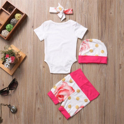 

US Newborn Infant Baby Girls Outfit Clothes Romper Jumpsuit BodysuitPants Set