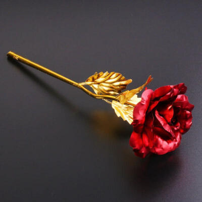 

Rose Flowers 24K Gold Plated Valentines Mothers Day Girlfriend Gift Home Decor