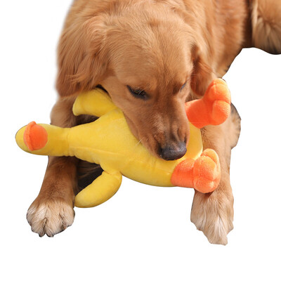 

Huayuan pets hoopet dog toy plush bite-sounding large dog Golden Retriever Alaska accompanying sleeping pet supplies M