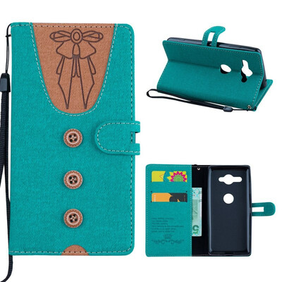 

MOONCASE Sony Xperia XZ2 Compact stitching embossed womens leather case - green