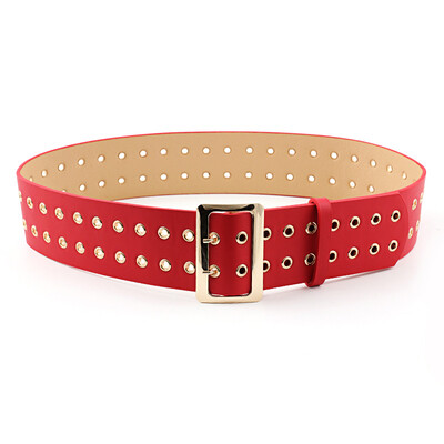 

Badinka 2018 New Designer Wide Black Red Brown Corset Belt Female Punk Grommet Duo Waist Belts for Women Dresses Cinturon Mujer